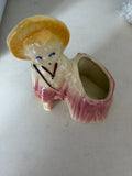 Vintage Ceramic Girl Planter