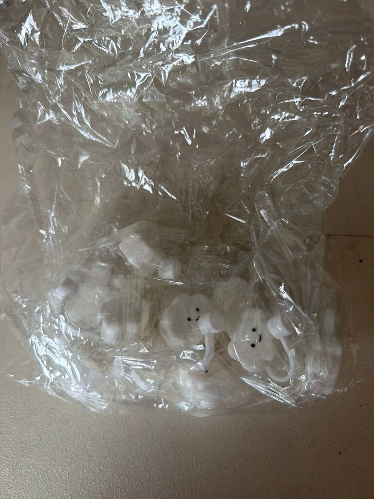 White Decorative Plastic Flower Caps