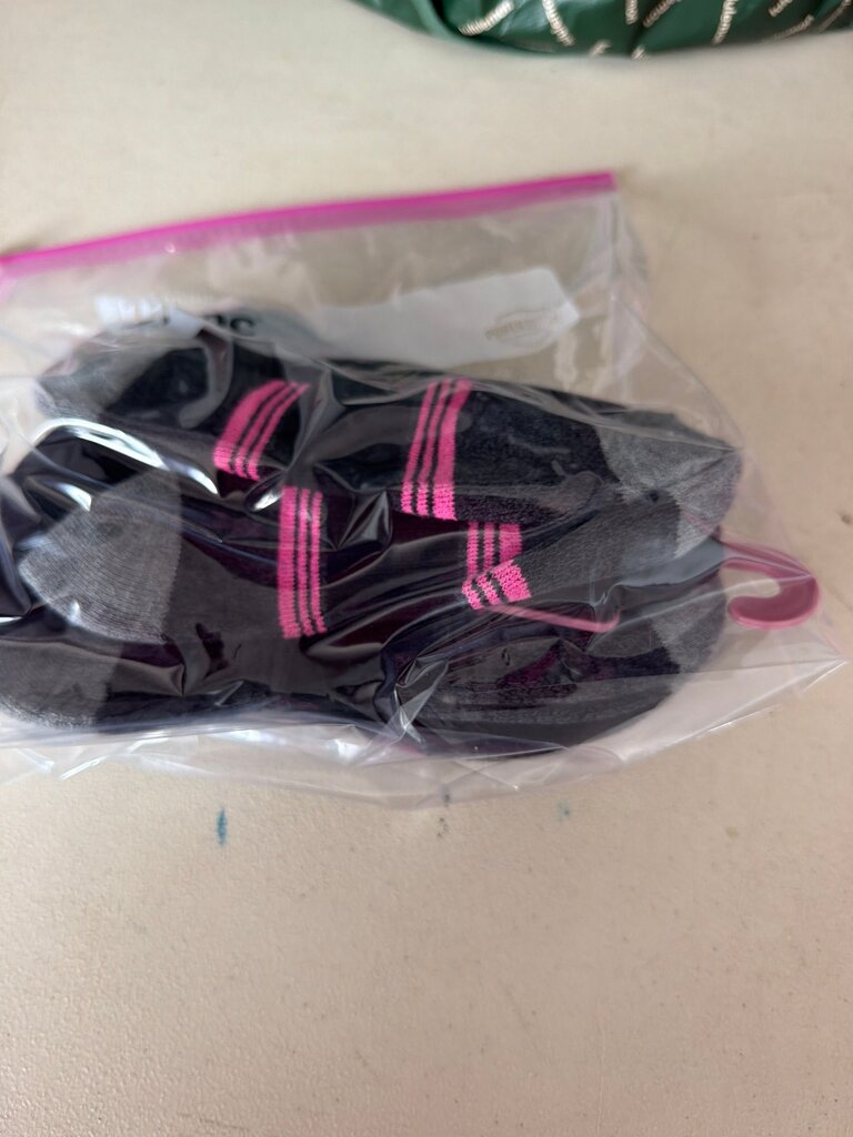 Women's Athletic Socks with Pink Stripes