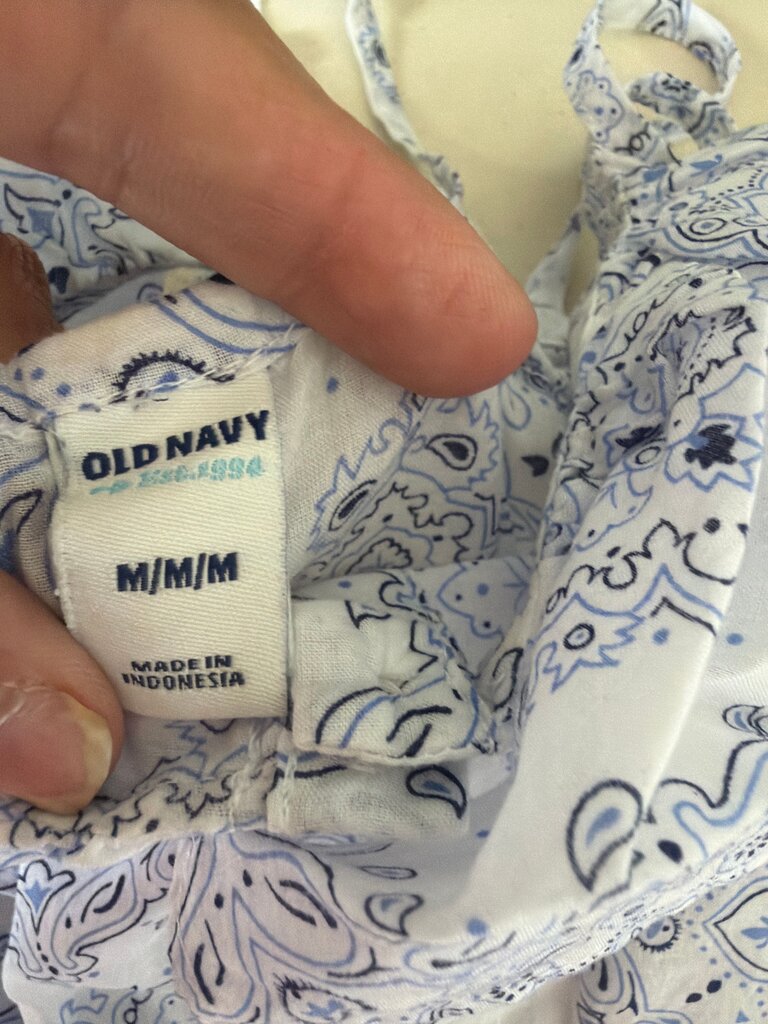 Old Navy Blue Patterned Top