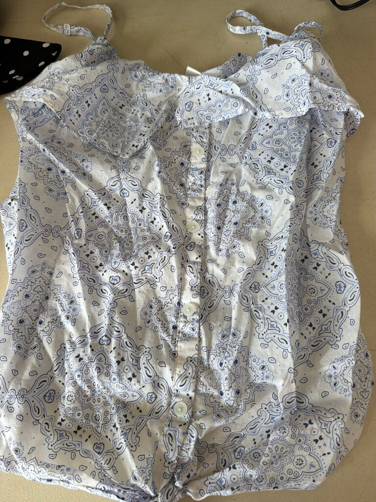 Old Navy Blue Patterned Top