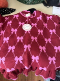 Umgee Red and Pink Bow Pattern Sweater