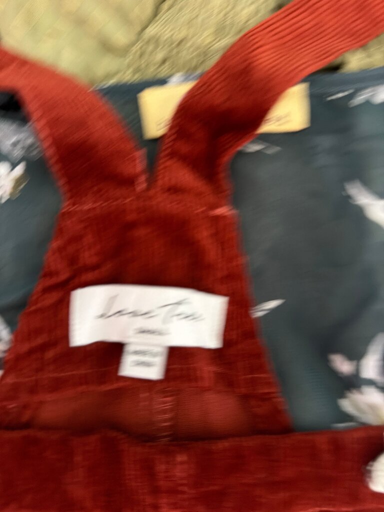 Rust Corduroy Overalls