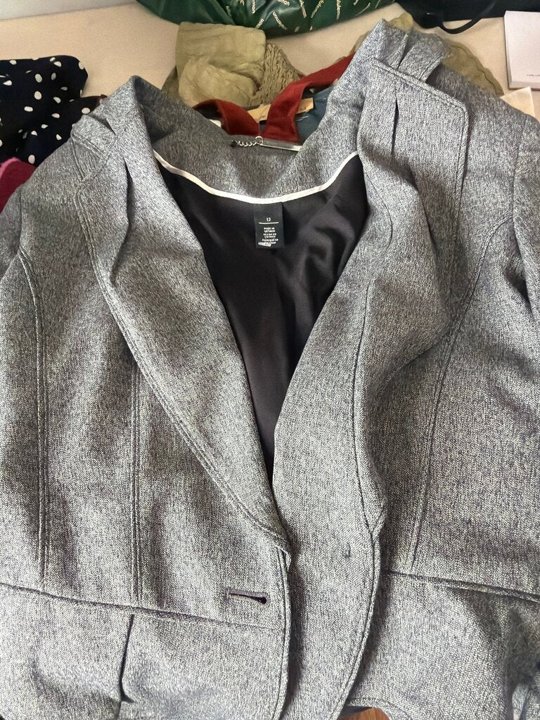 Women's Gray Blazer Size 12