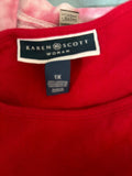 Karen Scott Women's Red Holiday Long Sleeve Shirt