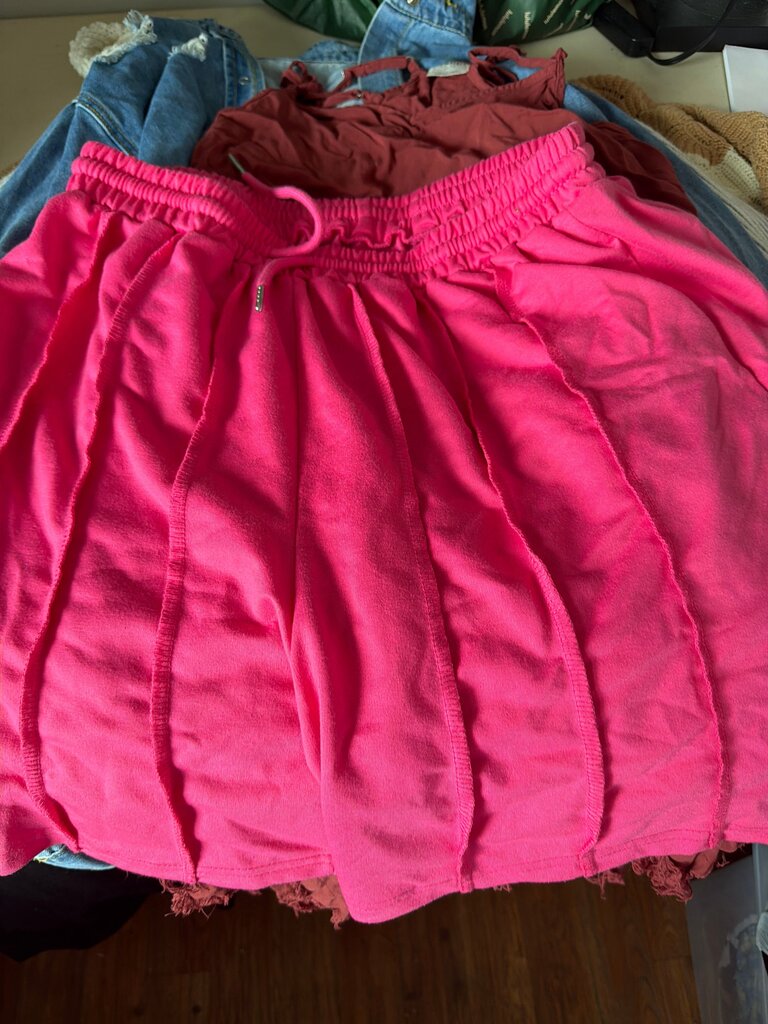 Pink Drawstring Skirt