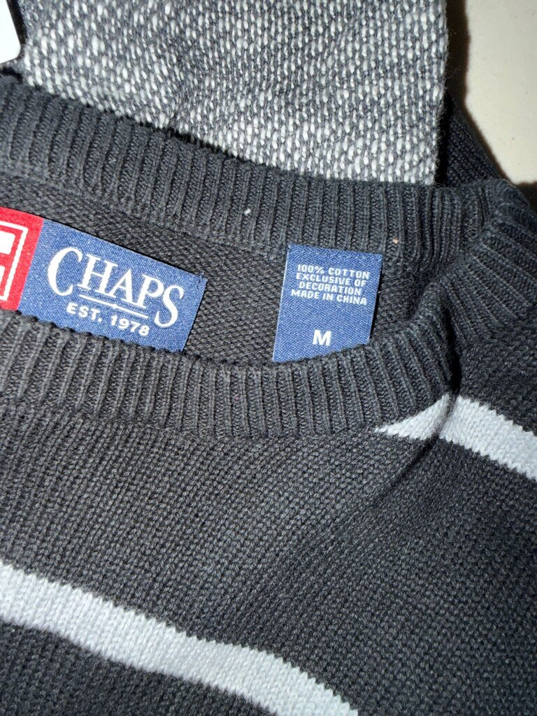 Chaps Striped Crewneck Sweater