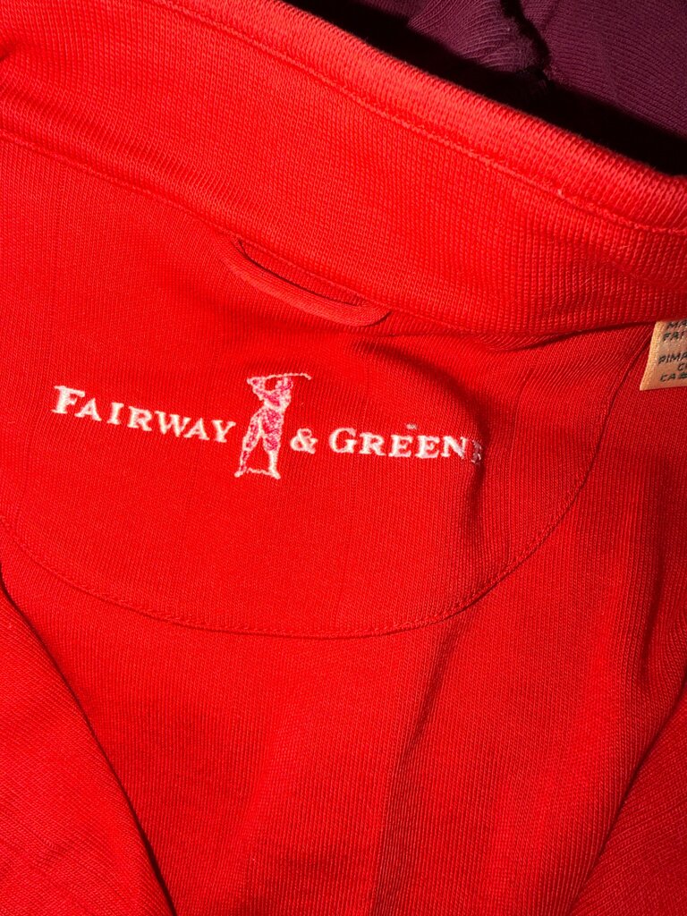 Fairway & Greene Red Quarter Zip Pullover
