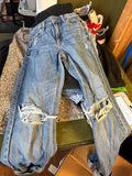 Distressed Blue Denim Jeans