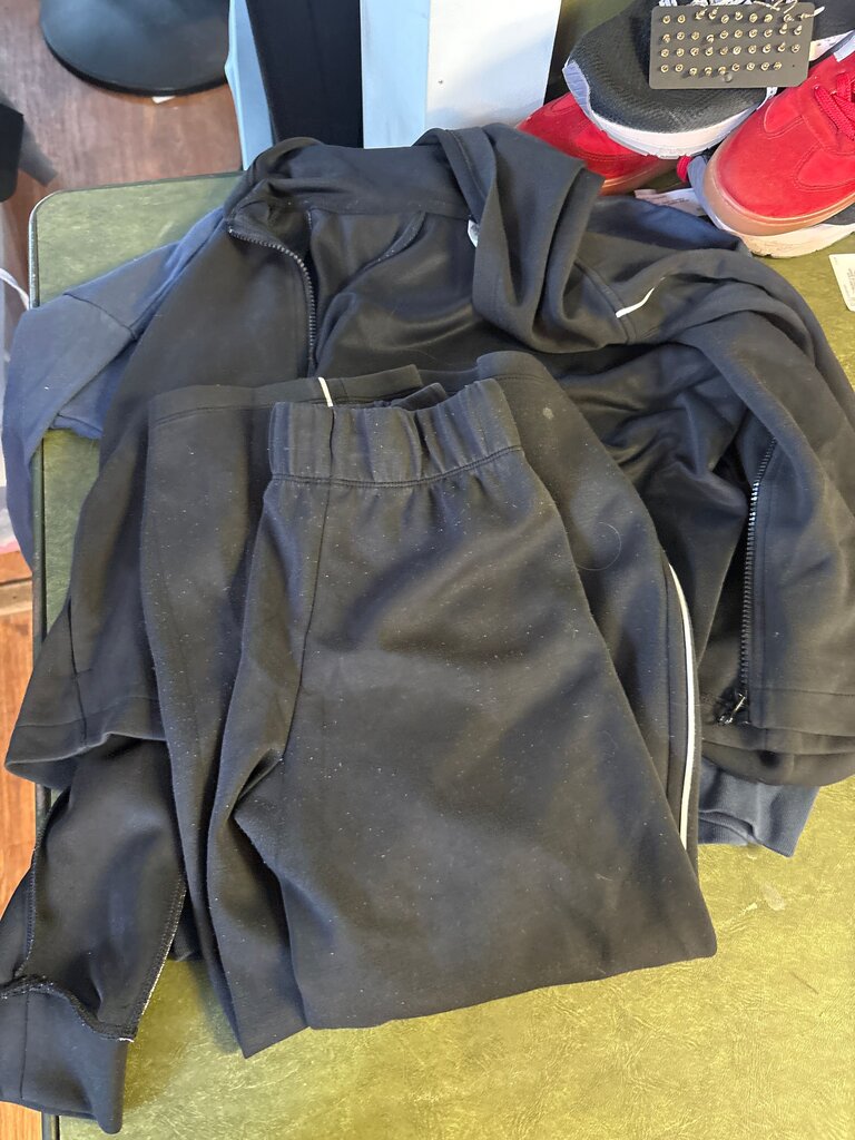 Black Athletic Tracksuit Set