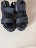 Black Strappy Platform Sandals