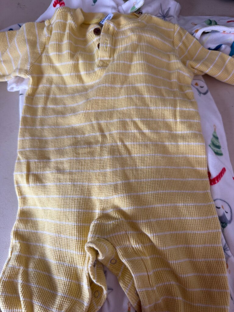 Old Navy Yellow Checkered Baby Romper