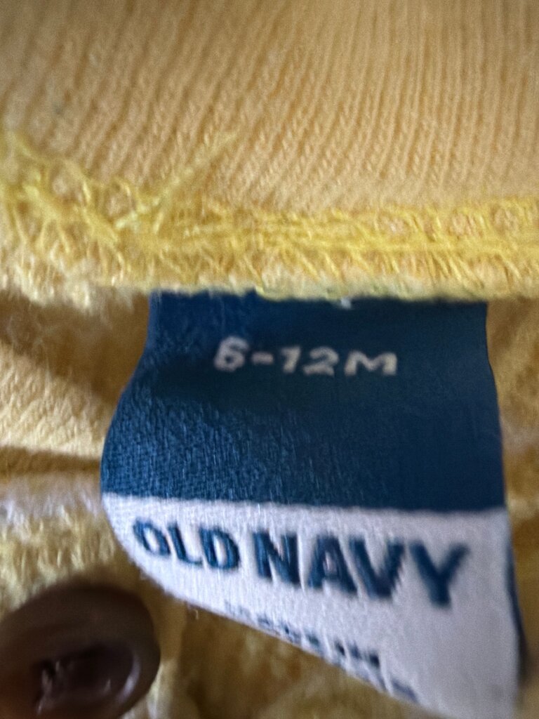 Old Navy Yellow Checkered Baby Romper