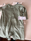 Green Baby Pajamas with Cartoon Design