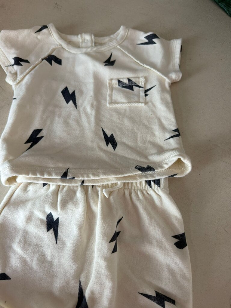 White Lightning Print Short Set