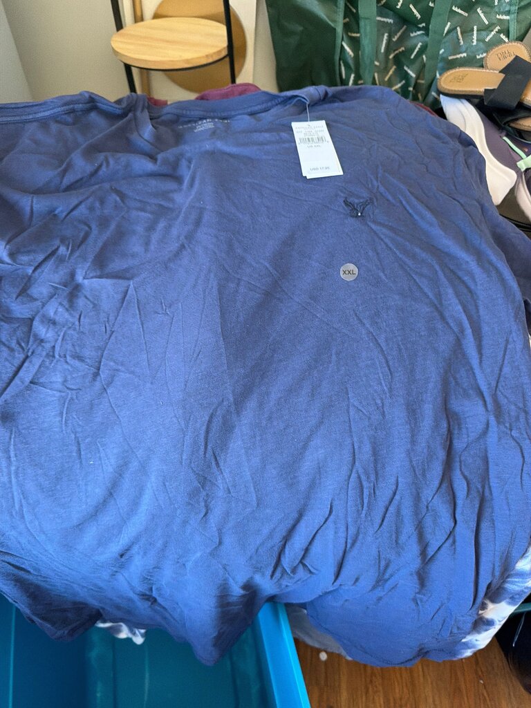 American Eagle Outfitters Men's XXL Blue T-Shirt