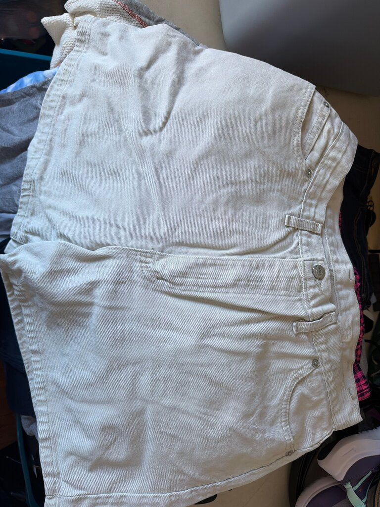 White Denim Shorts