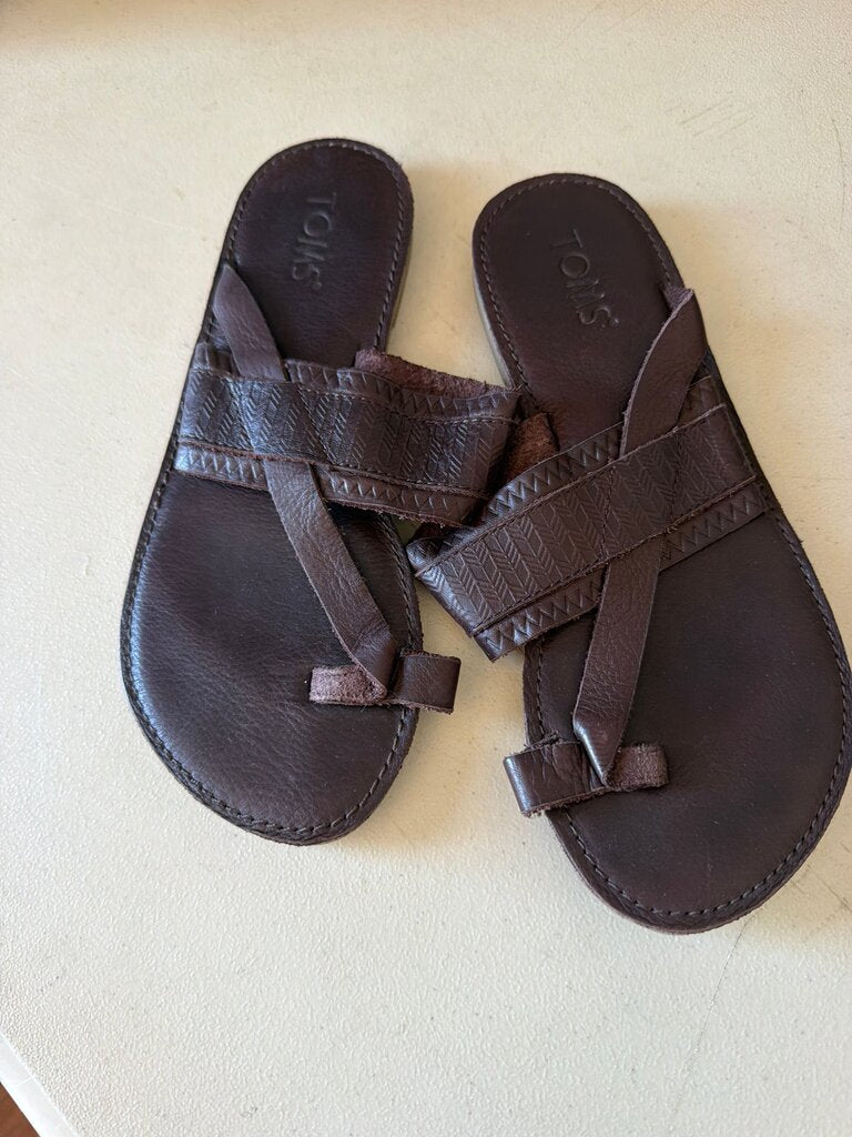 TOMS Brown Leather Sandals