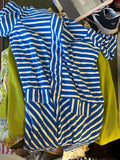 Blue and White Striped Dress