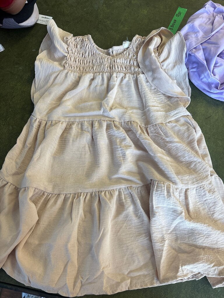 Girls' Lightweight Beige Dress