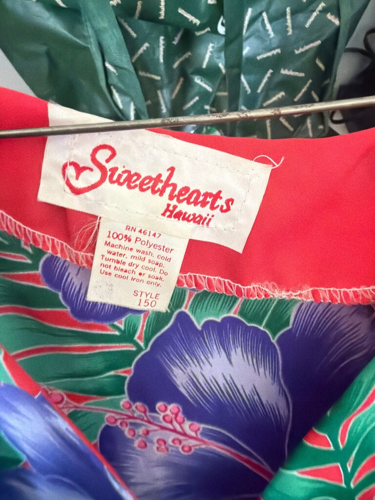 Sweetheart's Hawaiian Red Floral Dress