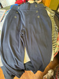 Navy Blue High-Waisted Trousers