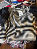 Black and White Striped Top