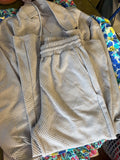 Gray Quilted Loungewear Set