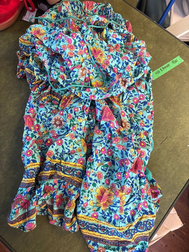Floral Print Ruffled Dress
