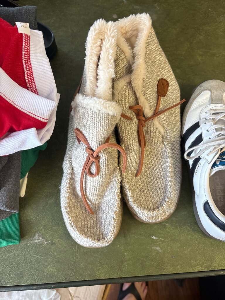Cozy Knitted Moccasin Slippers