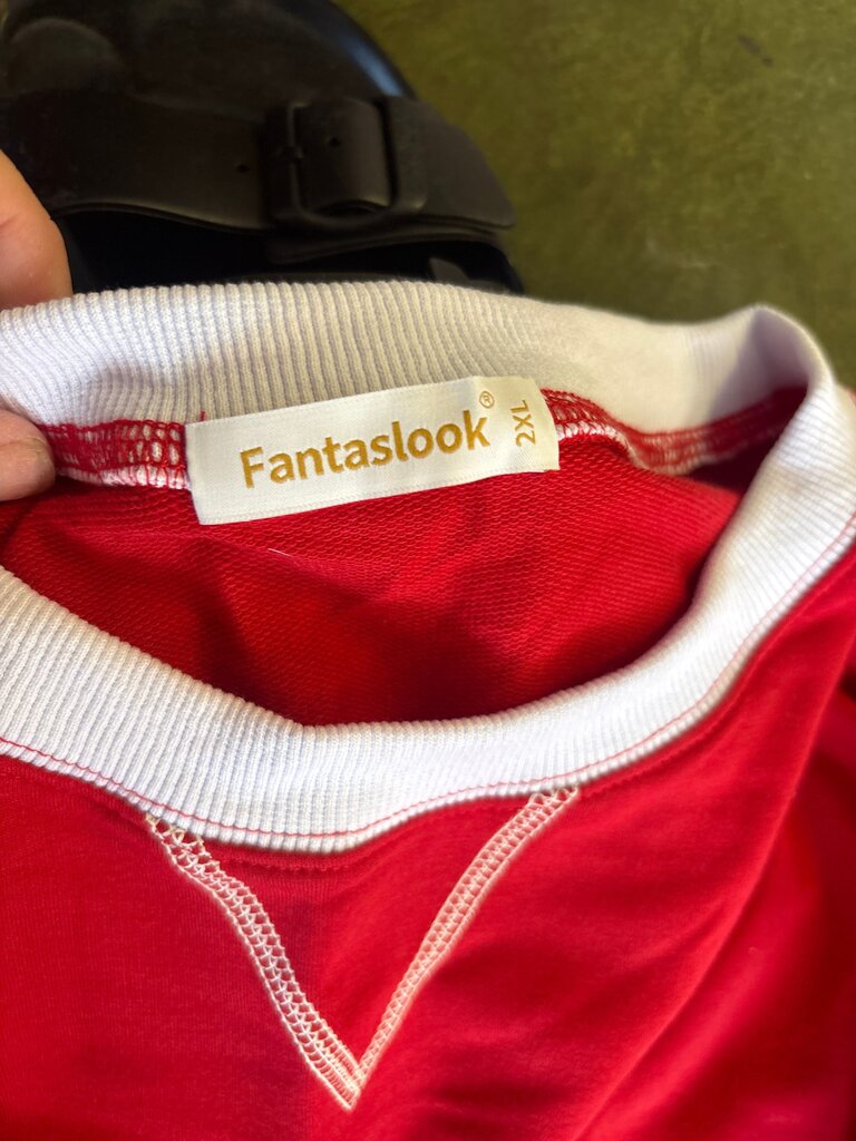 Fantaslook Red Long Sleeve Shirt 2XL