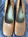 Nine West Tan Leather Heels
