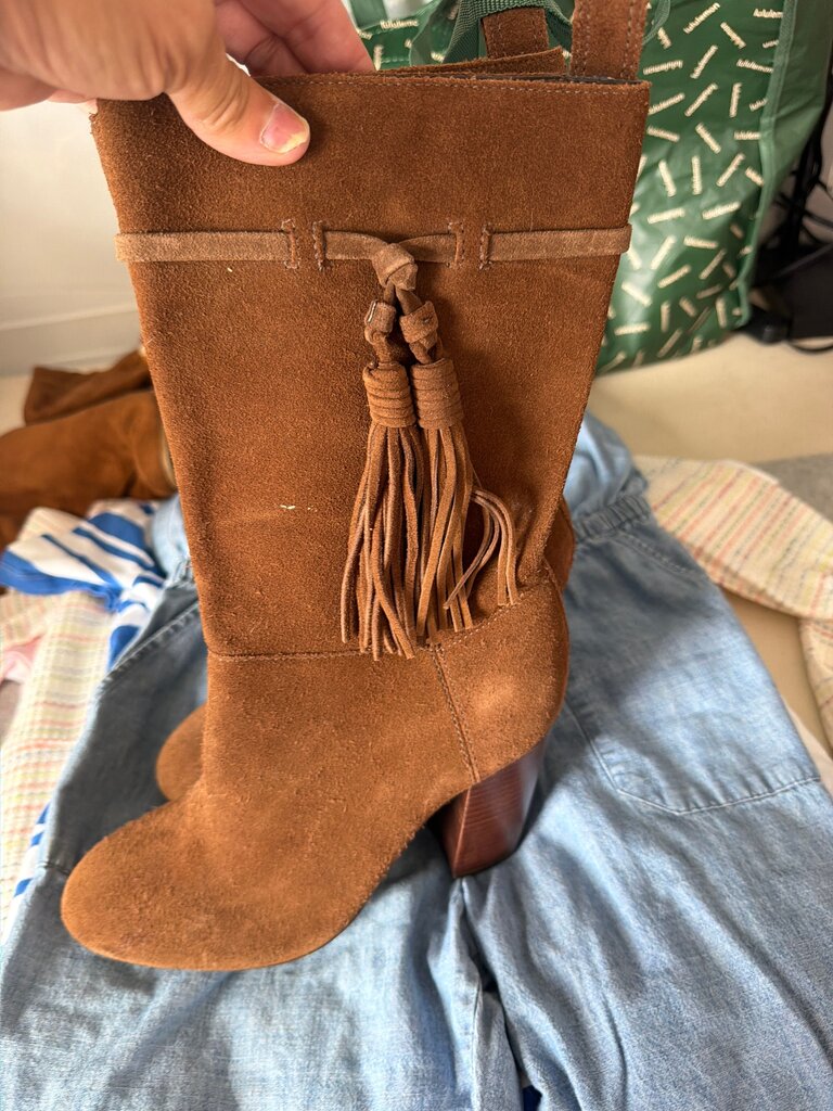 Nordstrom Brown Suede Heeled Boots