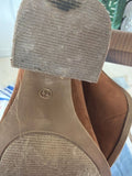 Brown Suede High Heeled Ankle Boots