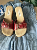 Steve Madden Red Slide Sandals