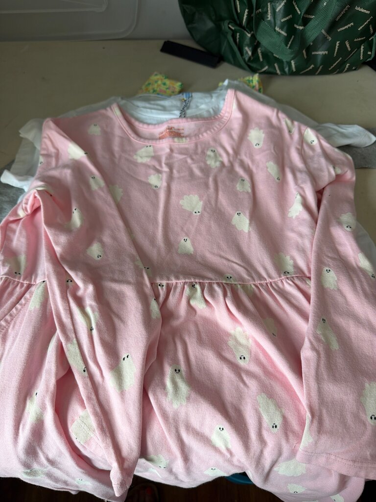 Cat & Jack Pink Ghost Print Long Sleeve Shirt