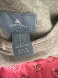 BabyGap Pink Floral Dress with Gray Long Sleeve Top