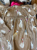 Dog Print Long Sleeve Dress