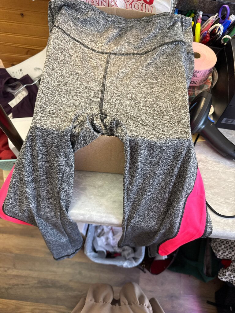 Chances R Black and Gray Athletic Leggings