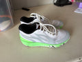 White and Green Athletic Sneakers