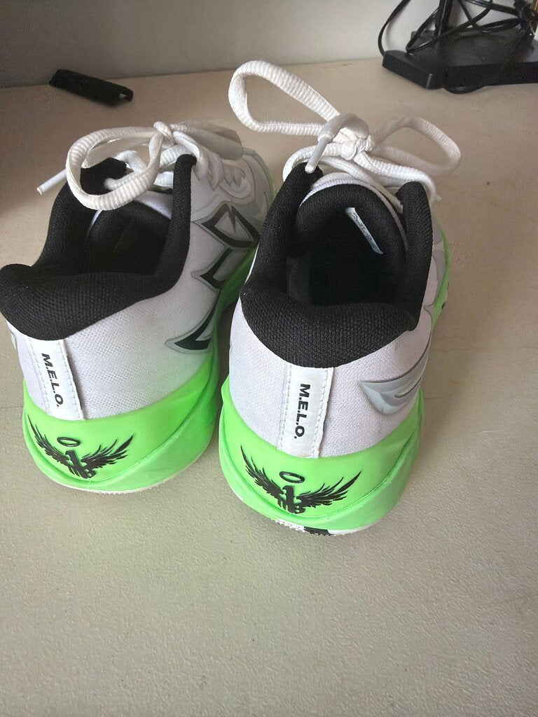 White and Green Athletic Sneakers