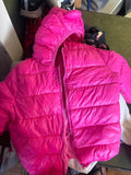 Pink Hooded Puffer Jacket