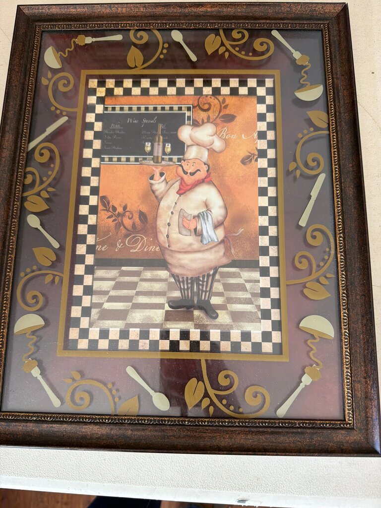 Framed Chef Wall Art