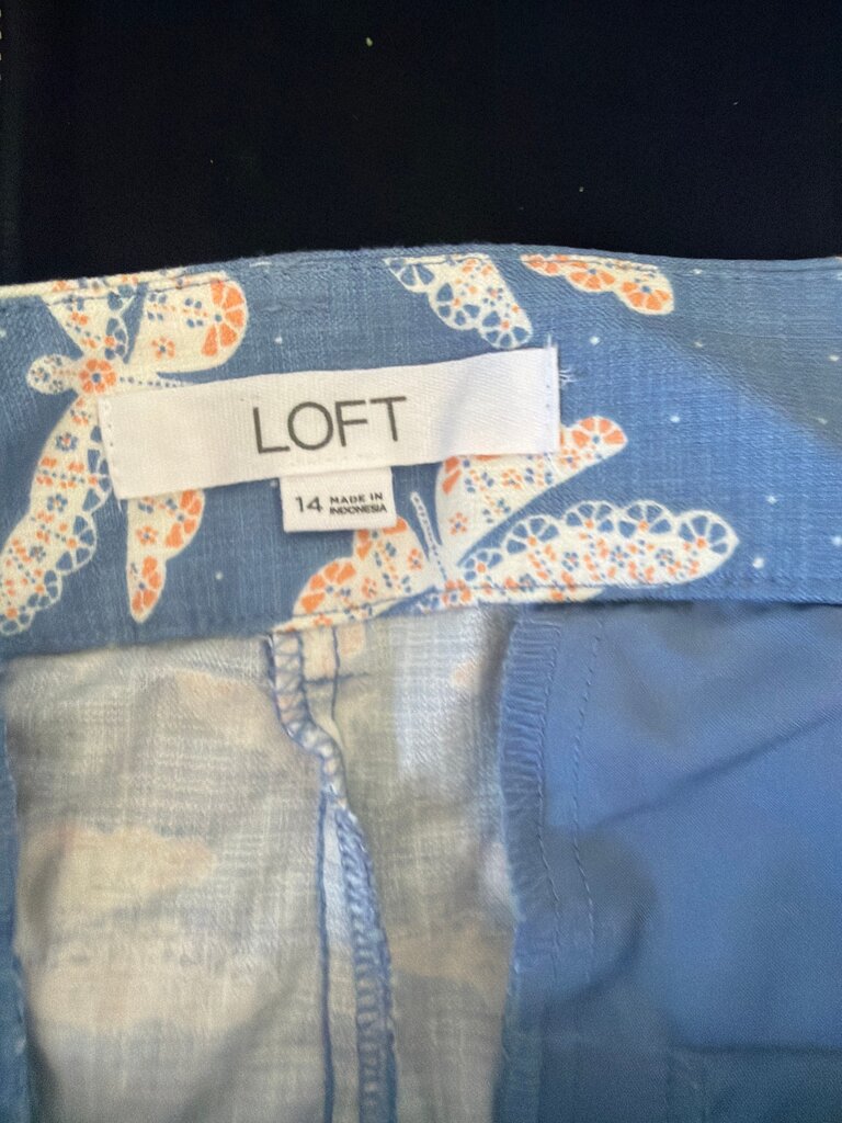 LOFT Women's Blouse with Butterfly Print