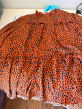 Orange Leopard Print Dress