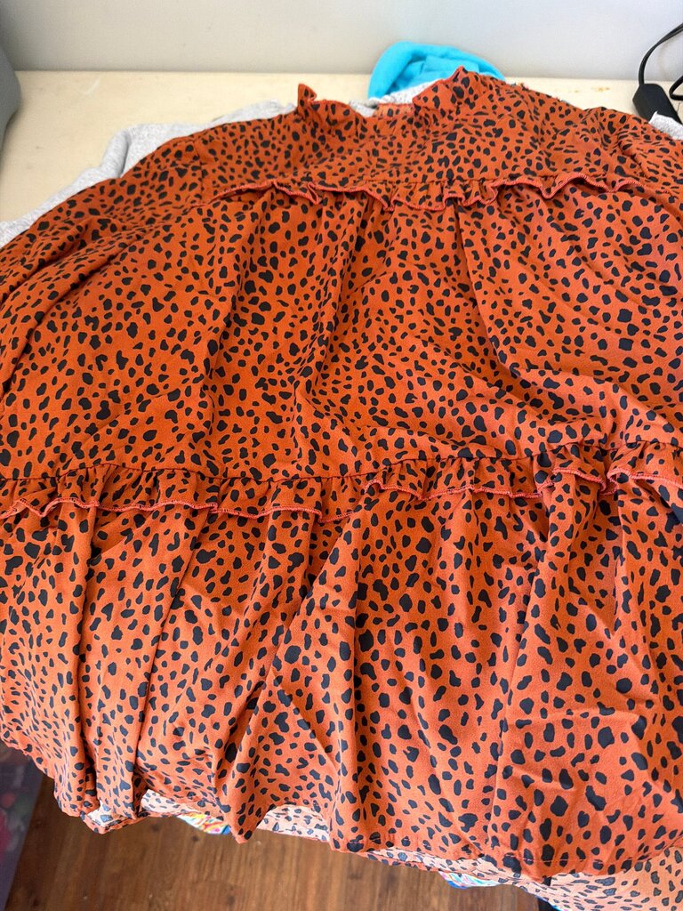 Orange Leopard Print Dress
