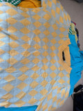 Forever 21 Blue and Yellow Diamond Pattern Sweater
