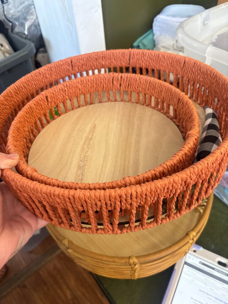 Decorative Orange Storage Basket