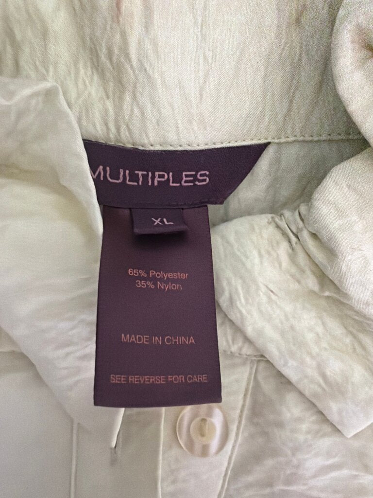 Multiples Light Yellow Button-Up Shirt