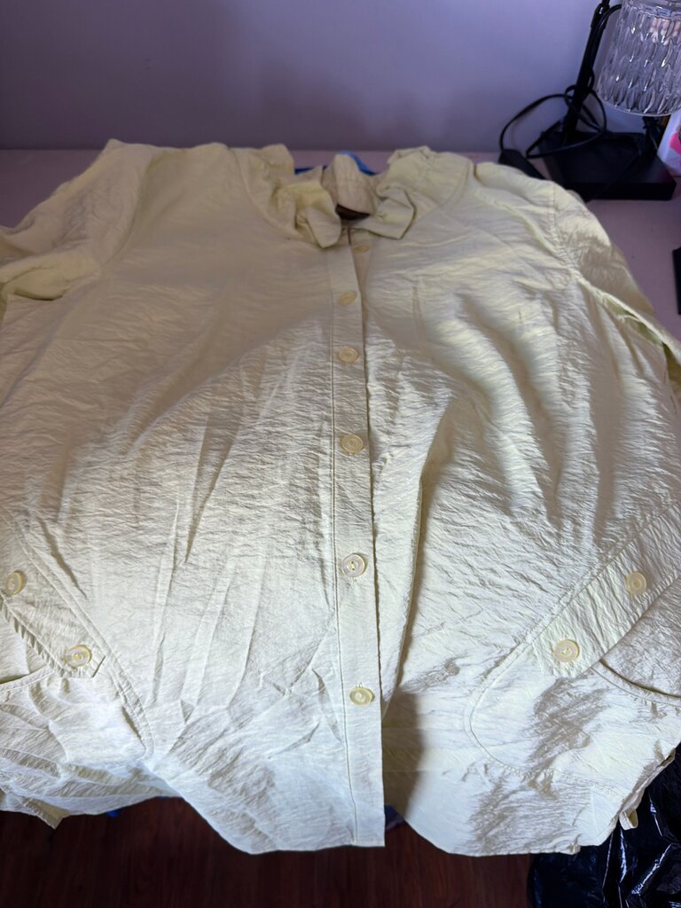 Multiples Light Yellow Button-Up Shirt